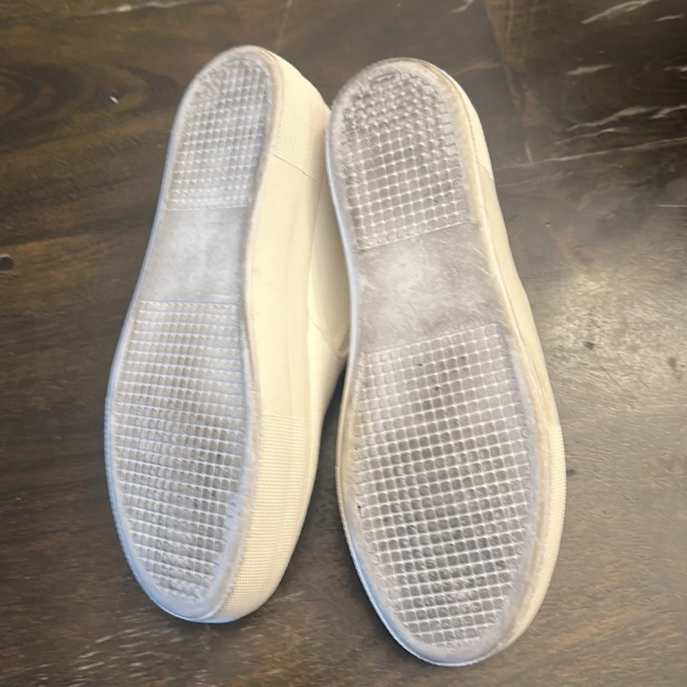 Steve Madden White Canvas Platform Loafers sneakers women size 7